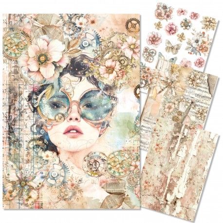 Mixed Media rice paper A4 LOST IN TIME