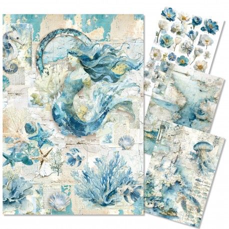 Mixed Media rice paper A4 EDGE OF THE OCEAN