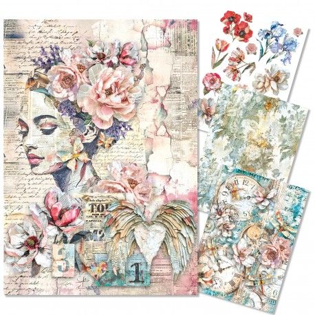 Mixed Media rice paper A4 THE SOUND OF SPRING