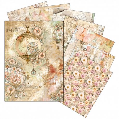 Mixed Media rice paper A5 LOST IN TIME