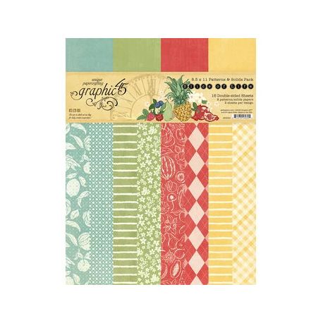 Patterns & Solids Packs "SLICE OF LIFE" de Graphic 45 8.5X11cm
