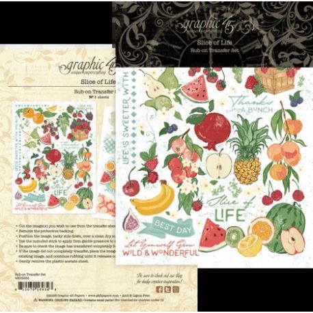 Rub-on transfers  "SLICE OF LIFE" de Graphic 45