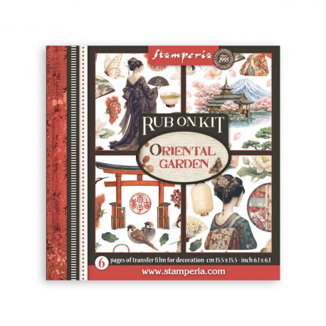 Assortment Rub-On 15.5x15.5cm - ORIENTAL GARDEN