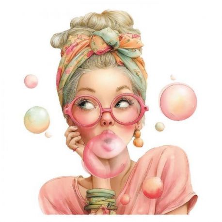 Transfer 25x30cm BUBBLE GUM 3