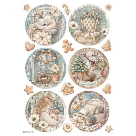 Papel de arroz DinA4 WHITE CHRISTMAS