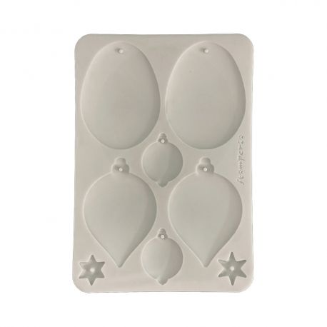 Molde de silicona A5 - CHRISTMAS BOLAS
