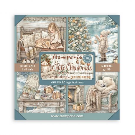 WHITE CHRISTMAS - 10 hojas 30.5x30.5 (12"x12")