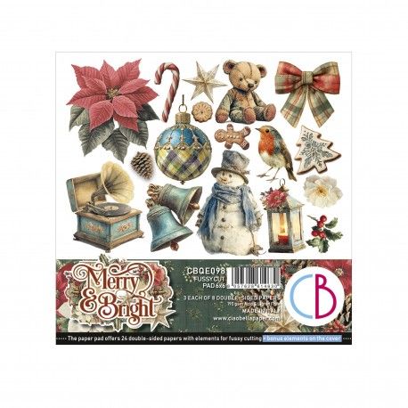 Set 24 recortables Ciao Bella "MERRY & BRIGHT"
