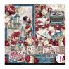 Set 12 papeles 8x8" Ciao Bella "BOHEMIAN BURGUNDY"
