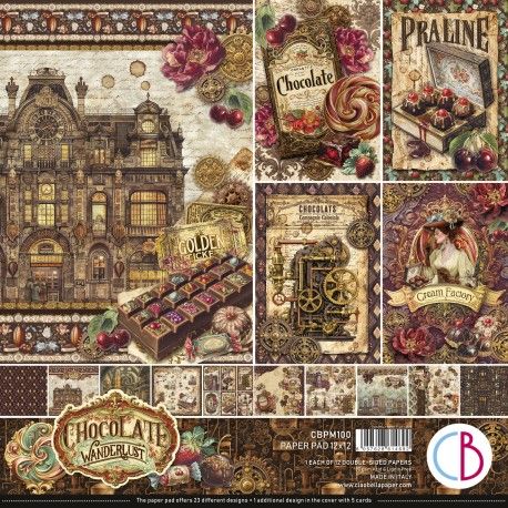Set 12 papeles Ciao Bella "CHOCOLATE WANDERLUST"