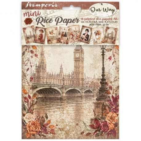 Set 8 papeles de arroz A6 colección - OUR WAY