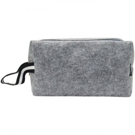 NECESER FIELTRO RPET GRIS CON ASA 23,5x13x10cm.