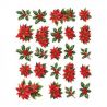 Transfer UV PREMIUM 25x30cm ACEBO Y FLOR DE NAVIDAD