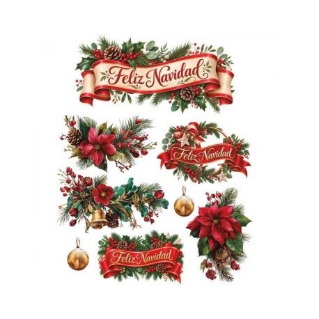 Transfer 25x30cm  CHRISTMAS GARLANDS 1
