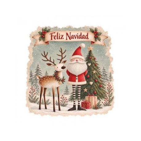Transfer 25x30cm  FELIZ NAVIDAD NOEL 1