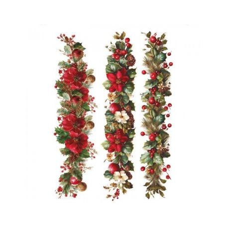 Transfer 25x30cm  CHRISTMAS GARLANDS 2