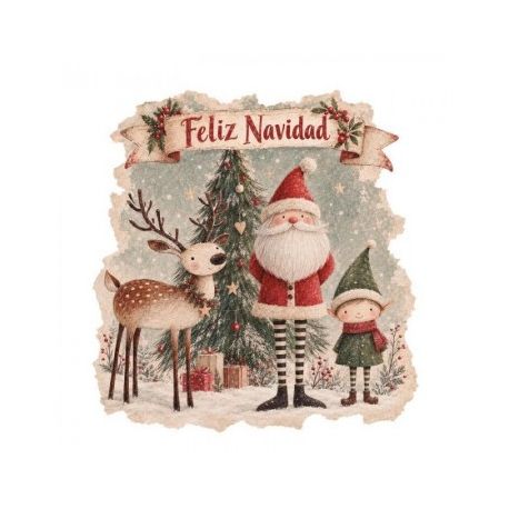 Transfer 25x30cm  FELIZ NAVIDAD NOEL 2
