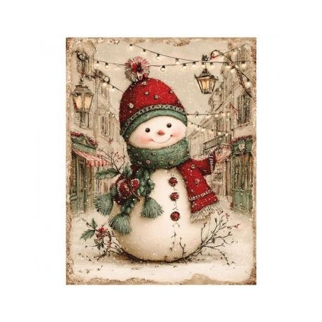 Transfer 25x30cm  CHRISTMAS SNOWMAN