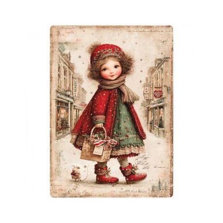 Transfer 25x30cm  CHRISTMAS GIRL
