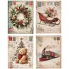 Transfer 25x30cm  CHRISTMAS POSTCARDS 1