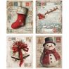 Transfer 25x30cm  CHRISTMAS POSTCARDS 2