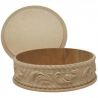 CAJA LABRADA REDONDA CON TAPA MDF 32x9cm