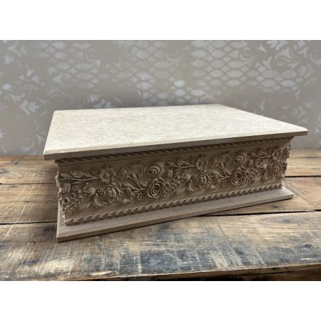CAJA LABRADA RECTANGULAR CON TAPA MDF 30x20x9cm