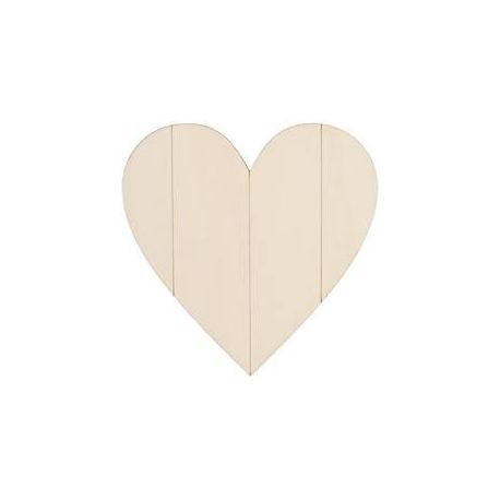 Corazón de madera para decorar de 25x25cm