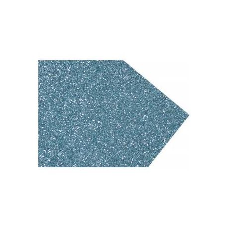 Goma eva super glitter 60x40 2mm Azul claro