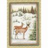 Papel de arroz DinA4  Winter Botanic reindeer